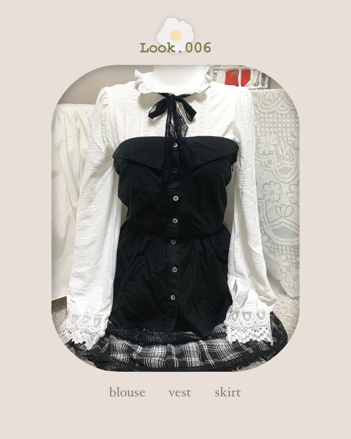 Mono cute preppy set 상품이미지1