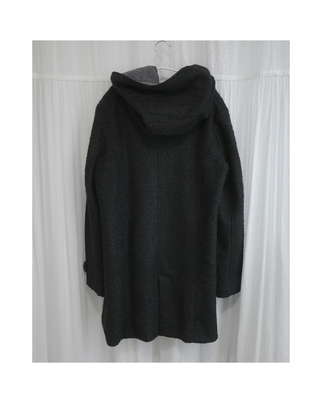 Charcoal Bouclé Hood Coat 상품이미지2