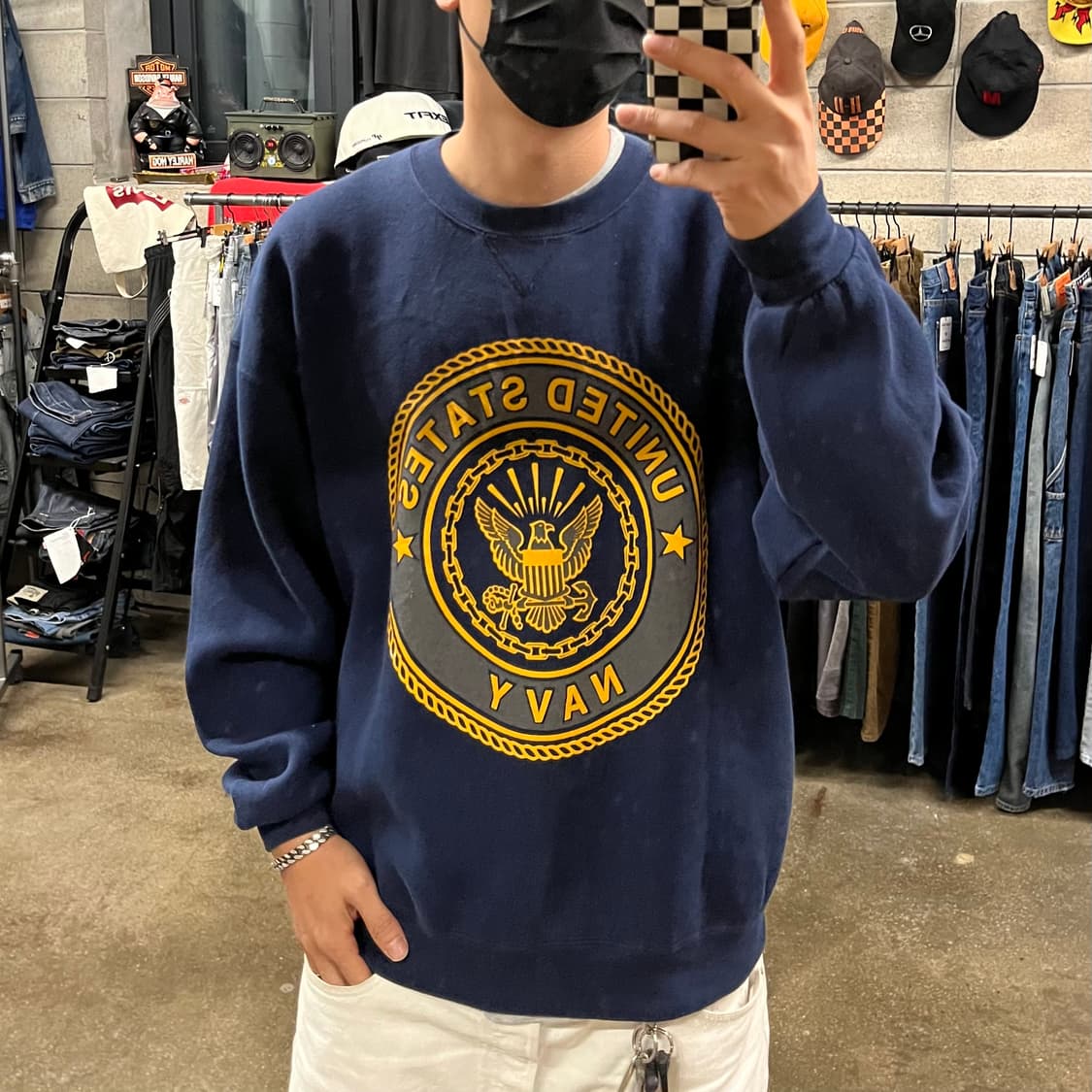 90s NAVY 밀리터리 스웻셔츠 (105) 상품이미지7