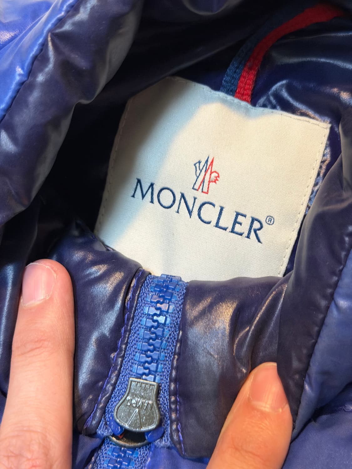 몽클레어 가니 덕다운 패딩조끼 베스트 블루 상품이미지4