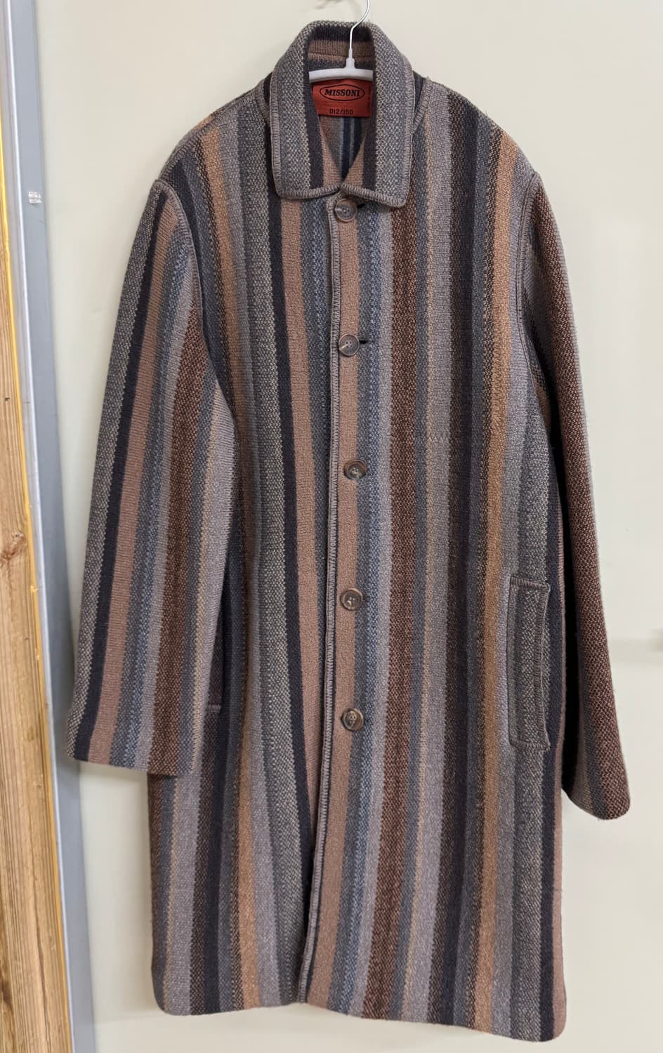 미쏘니 멀티컬러 울 코트 니트 롱가디건 상품이미지2