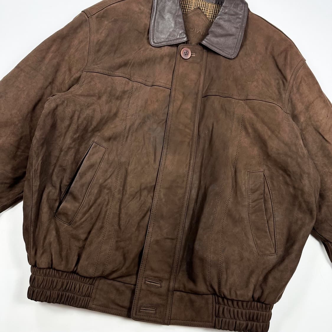 VTG 빈티지 스웨이드 브라운 블루종 자켓 (L) 상품이미지5