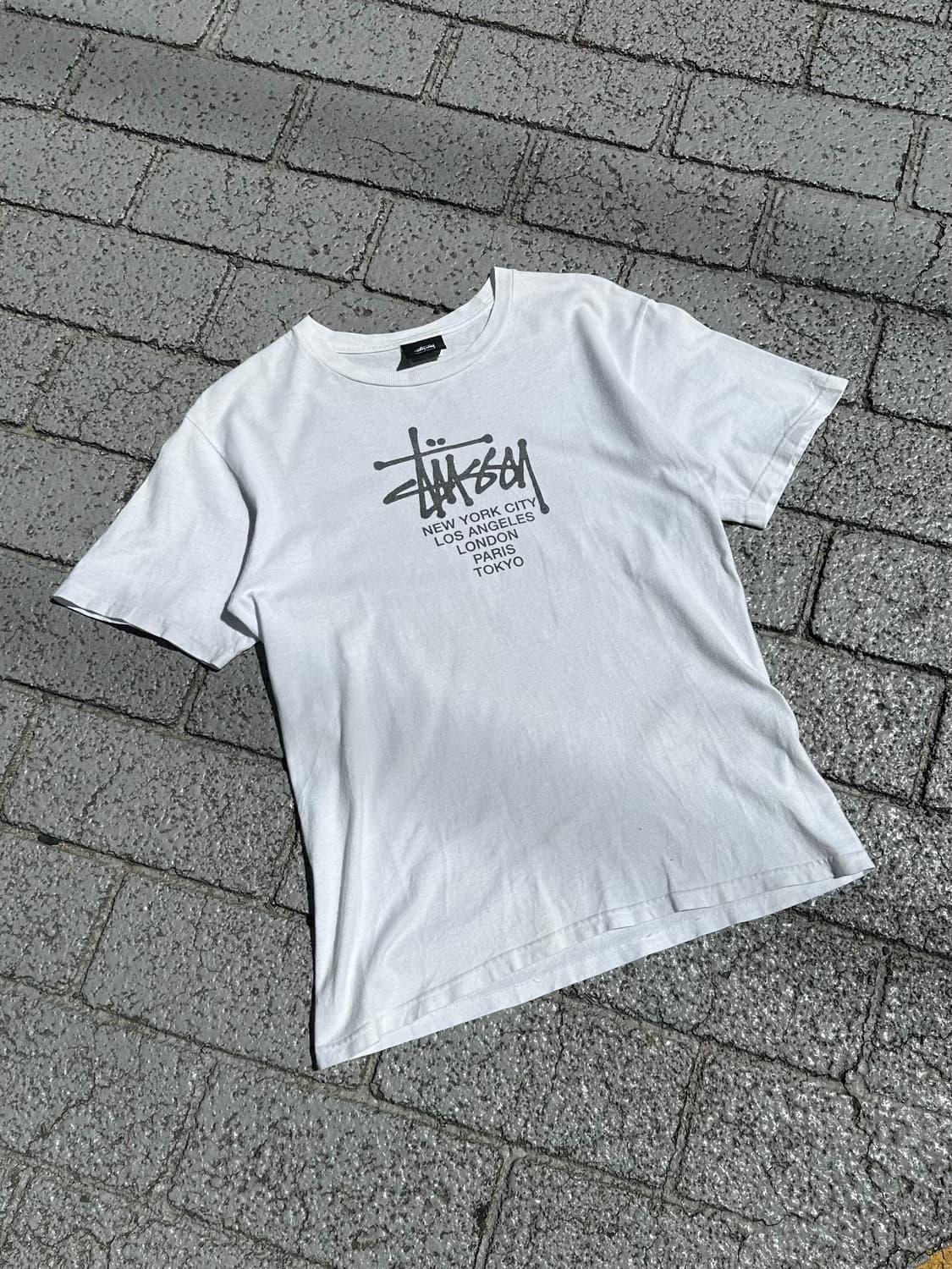 Stussy city logo print detail T-shirt 상품이미지3