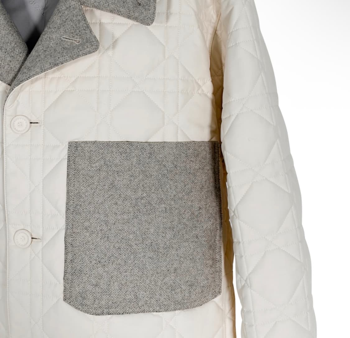 [52] 디올 남성 에크루 까나쥬 블렌드 크롭 블루종 자켓 베이지 그레이 상품이미지6