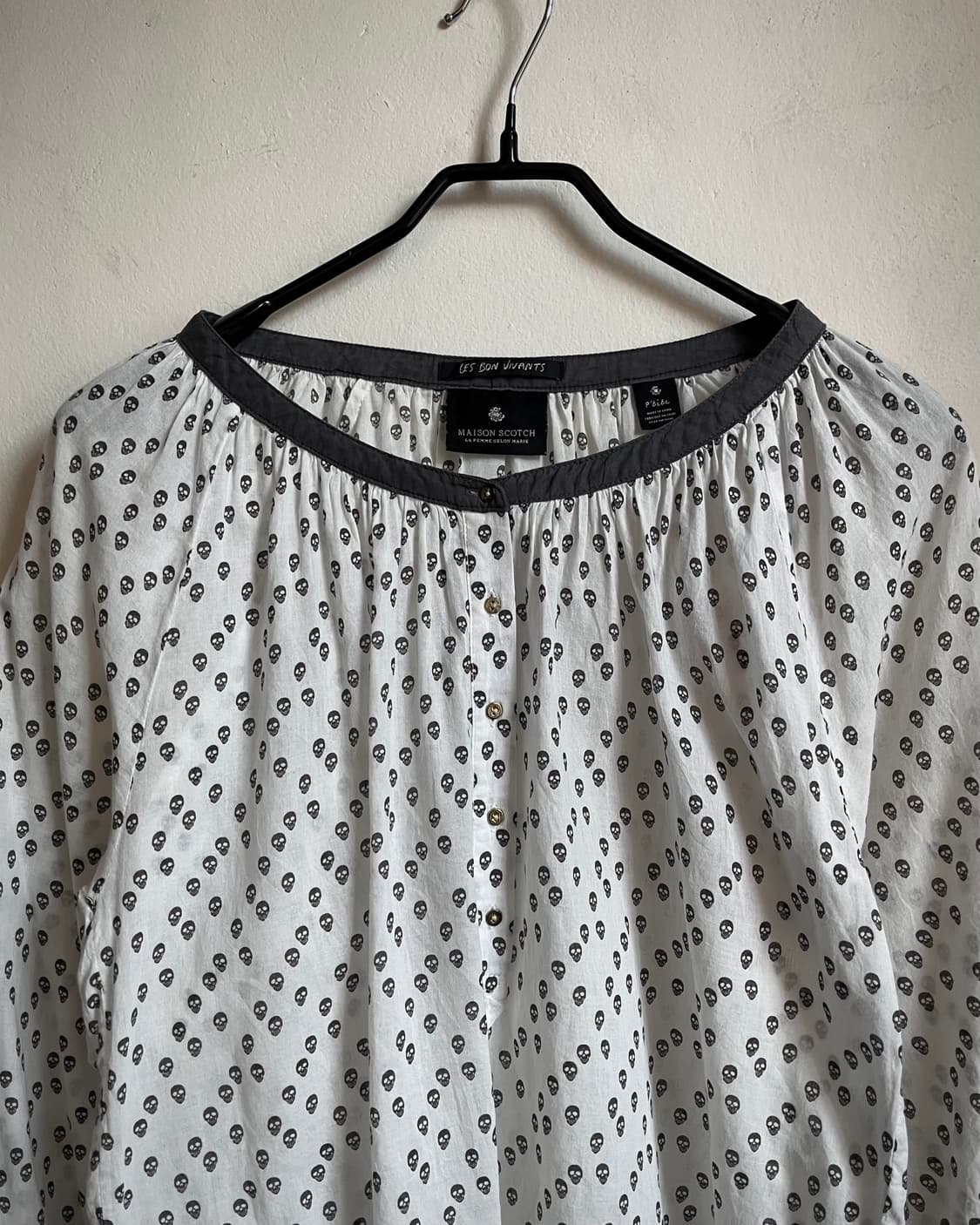 MAISON SCOTCH Skull Pattern Blouse Shirt 상품이미지4