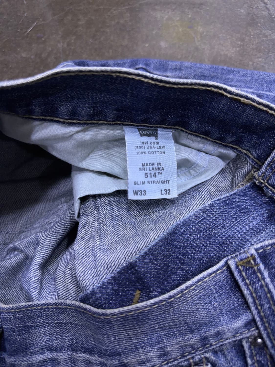 리바이스 514 00's 슬림 스트레이트핏 빈티지 워싱 데님팬츠 33 상품이미지9