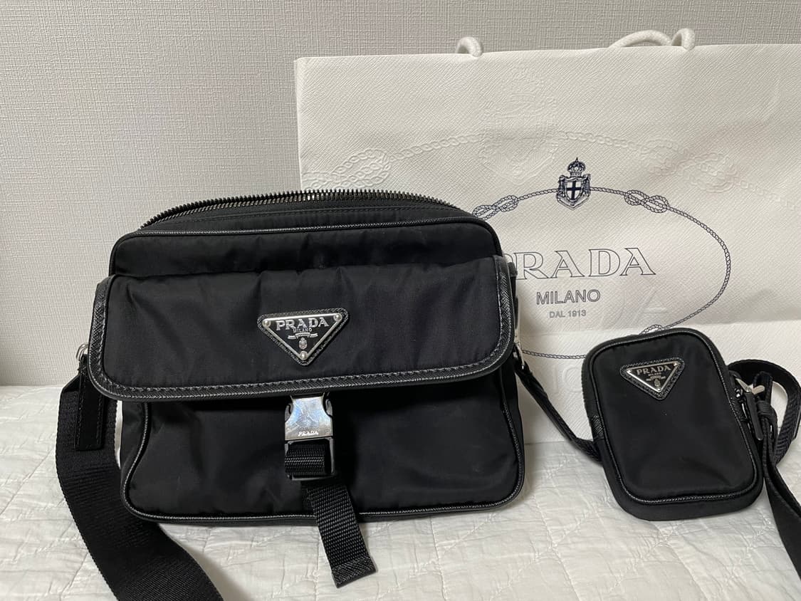 프라다 리나일론 사피아노가죽 숄더백 2vh133 상품이미지1