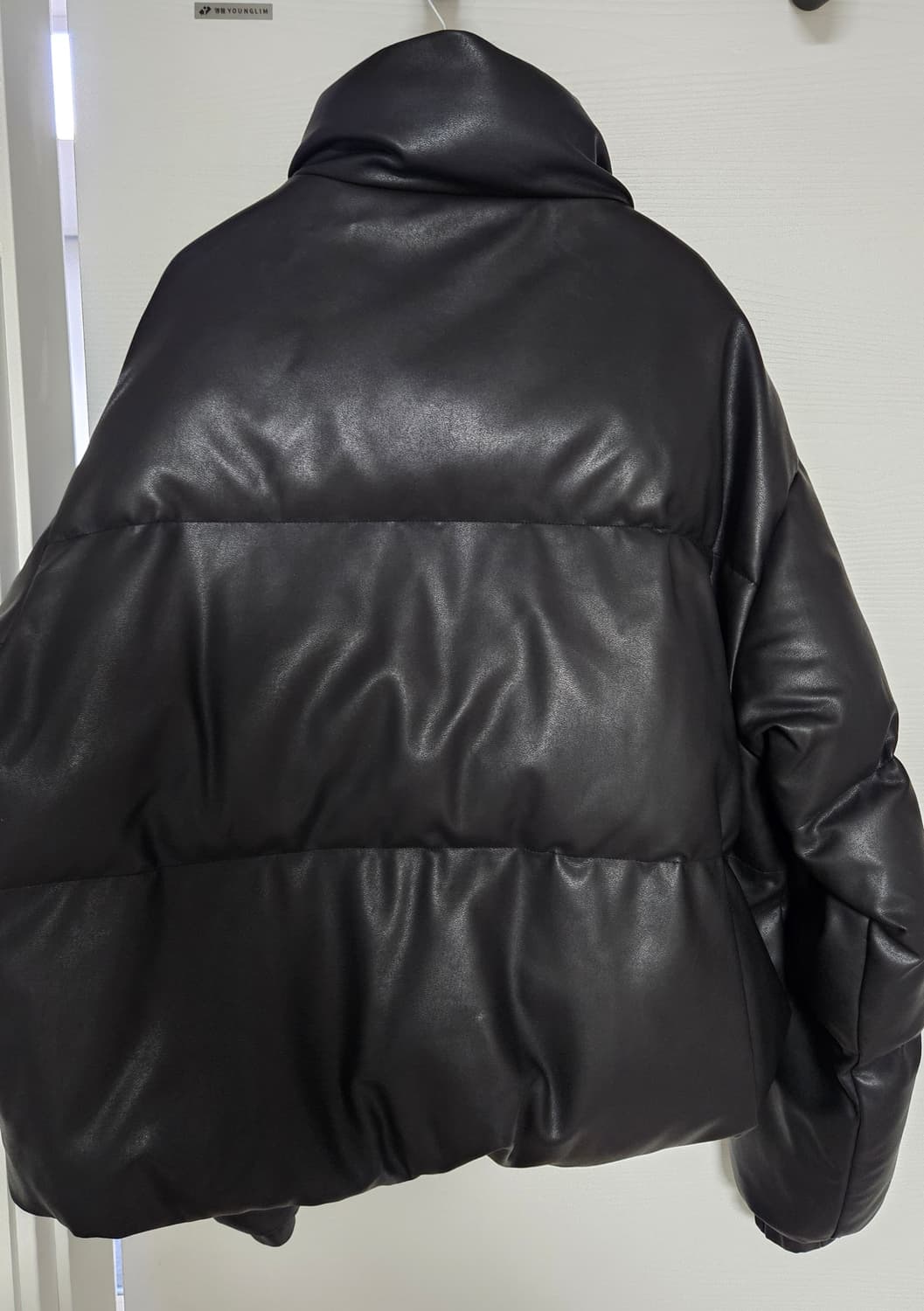 세컨모놀로그 레더 패딩 블랙 m 상품이미지3