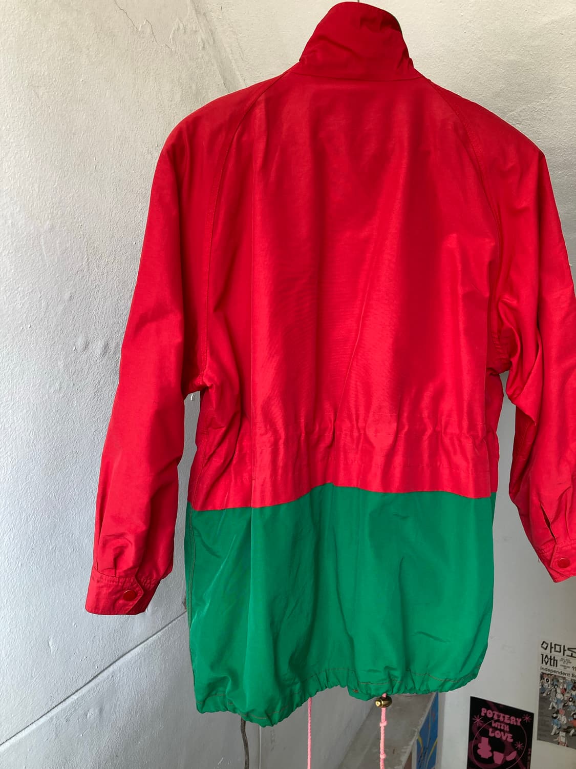 레트로 바람막이 하프 버튼 코트/집업 상품이미지6