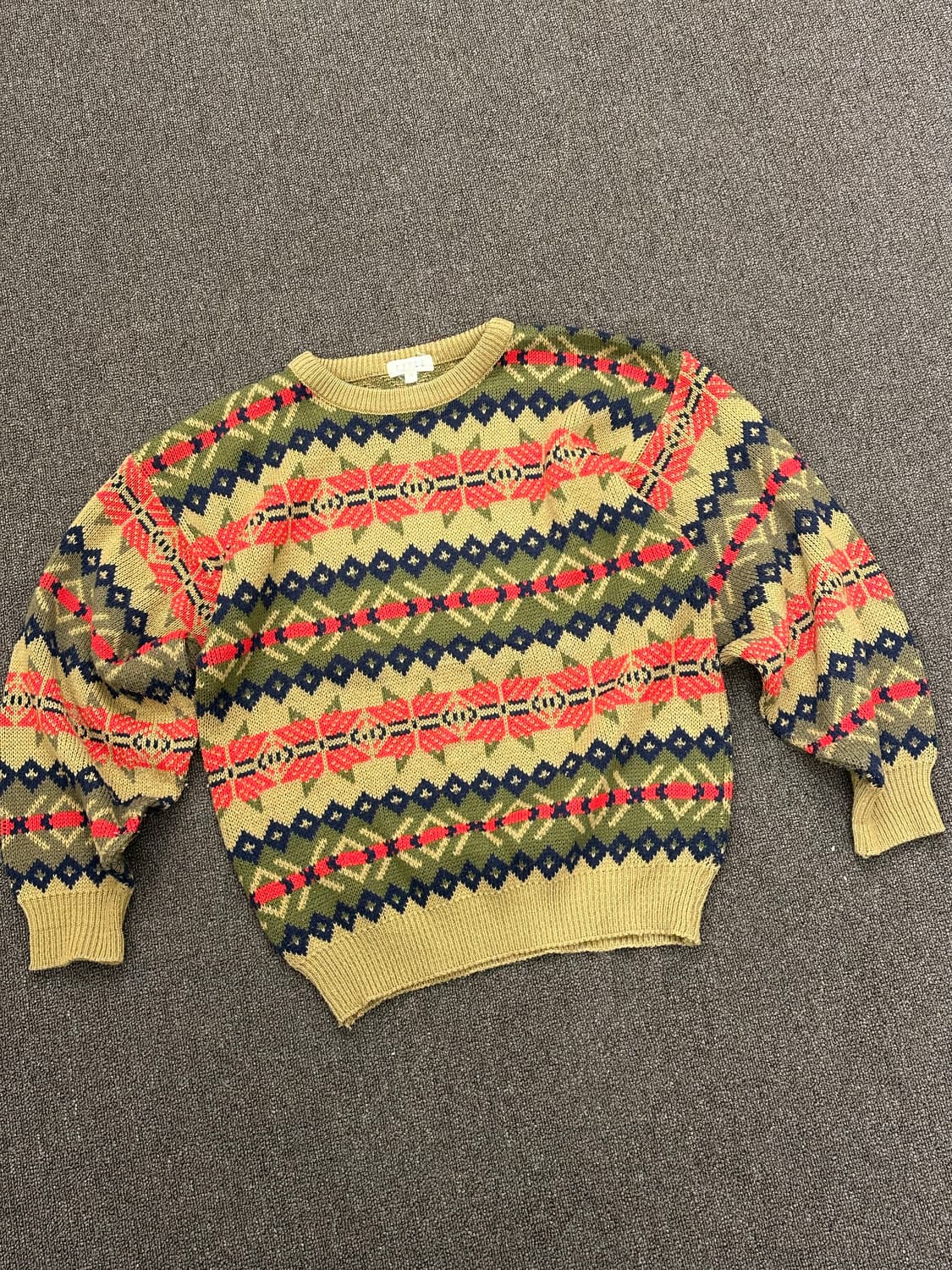 M)ZAVEE 빈티지 노르딕 패턴 스웨터 상품이미지1