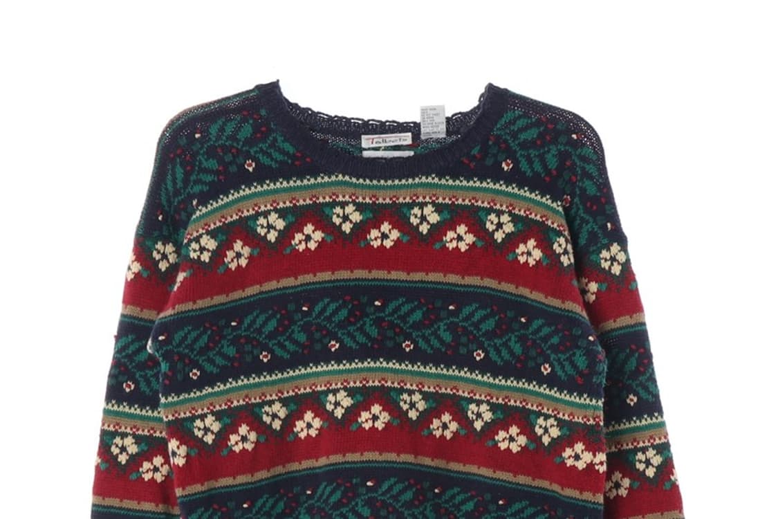 Talbots 90s 페어아일 패턴 빈티지 니트 S 상품이미지3