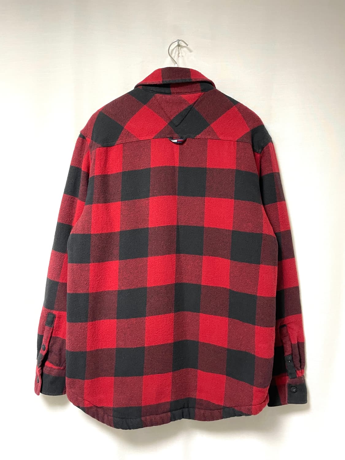 타미진스 남성 루즈핏 뽀글이 안감 셰르파 플란넬 체크 셔츠 자켓 _ 레드 상품이미지6