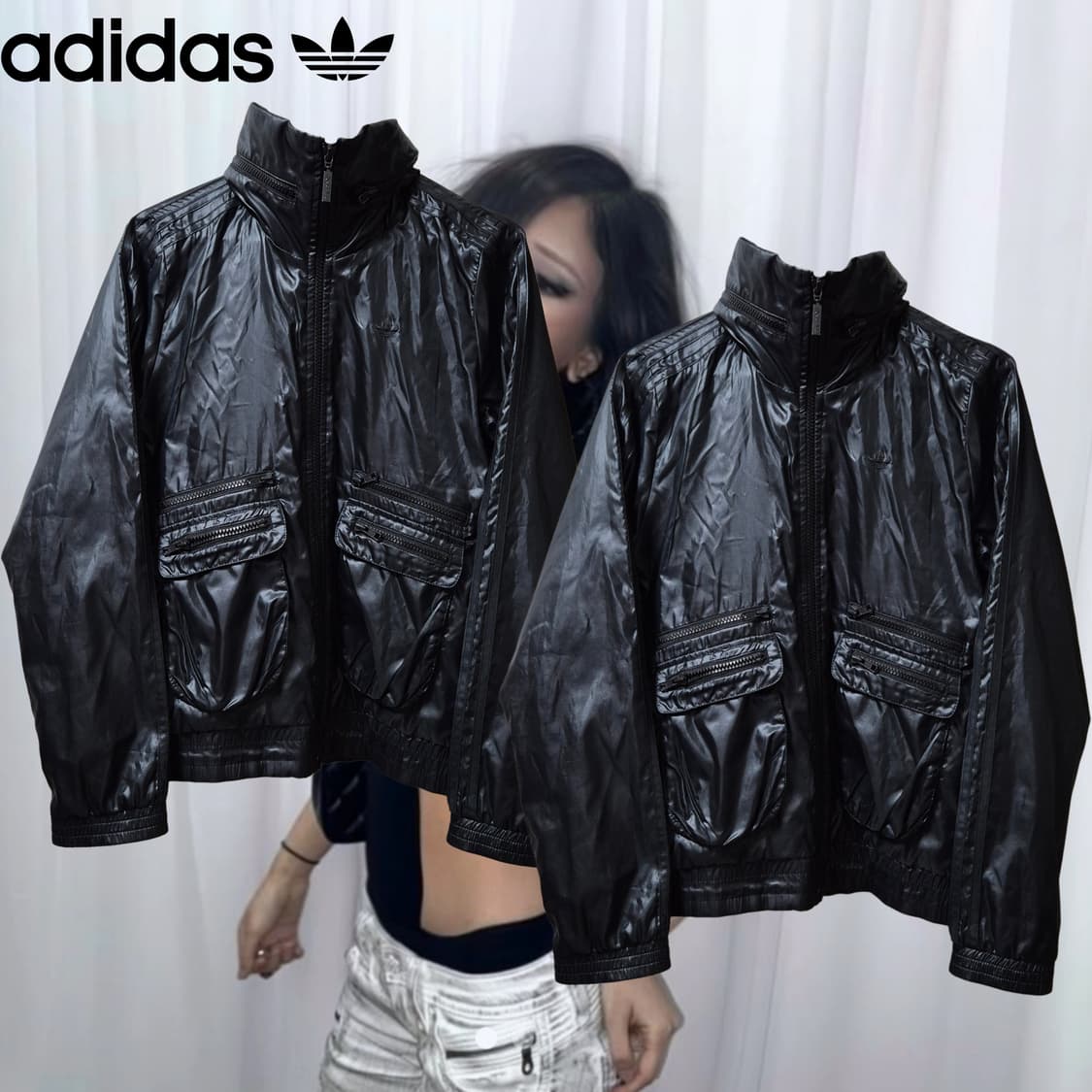 ADIDAS 00s Black Cargo track zip-up 상품이미지1