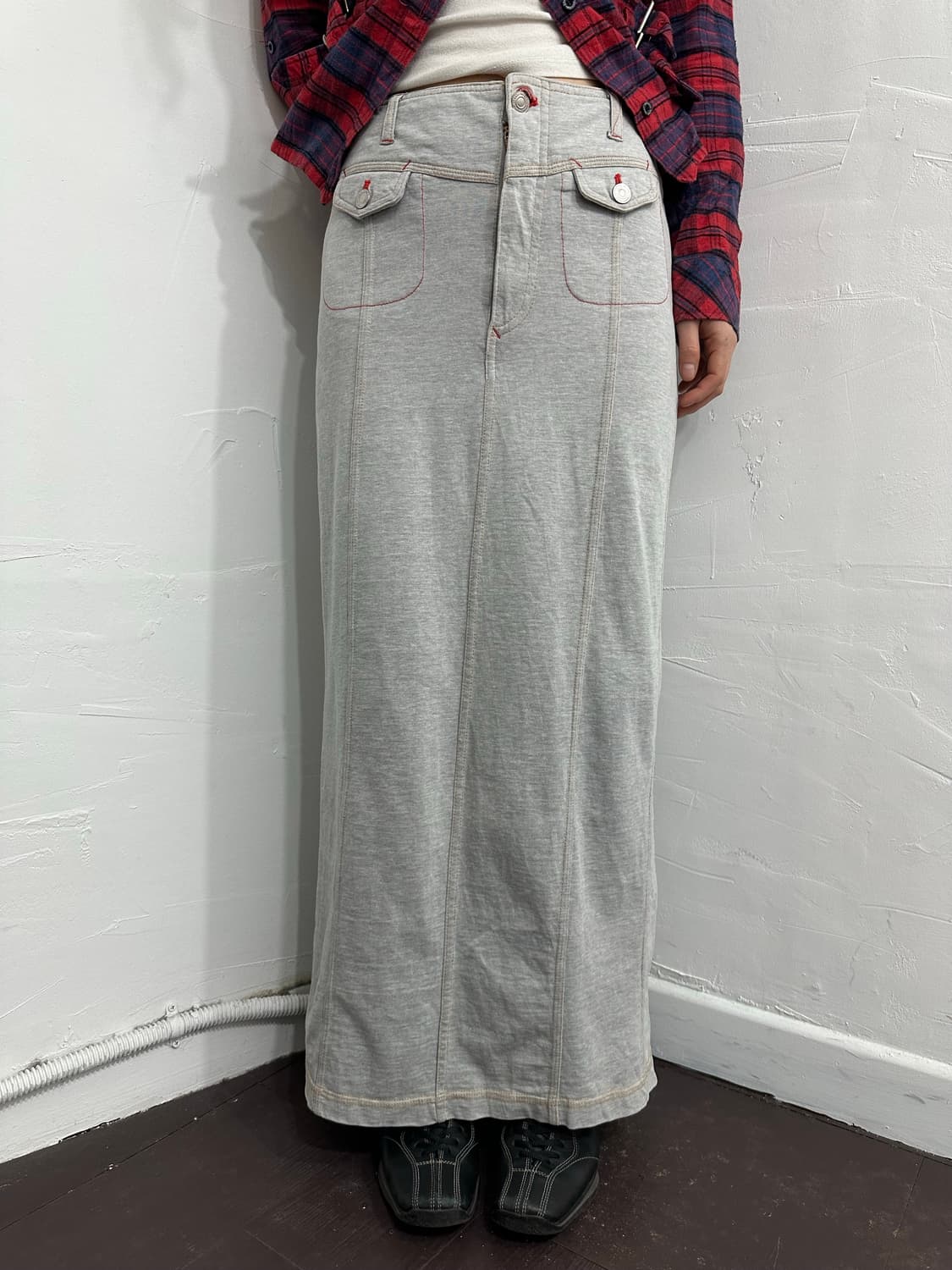 pearls cotton long skirt 상품이미지2