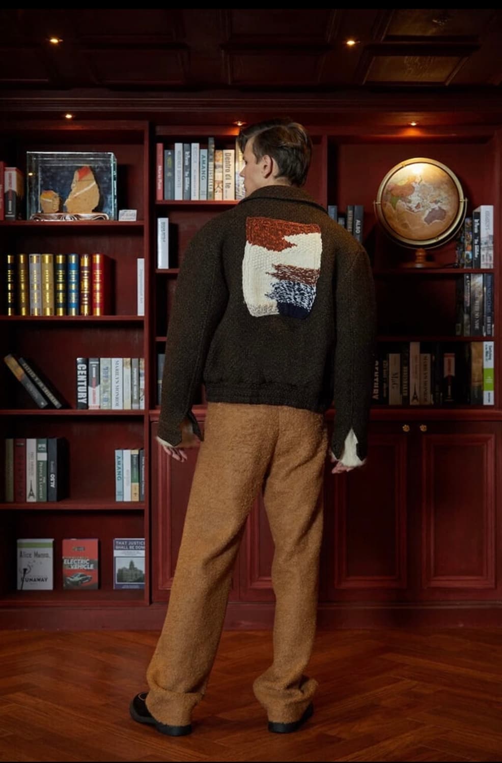 Stu 니트 패치 밴딩 자켓 L 상품이미지1