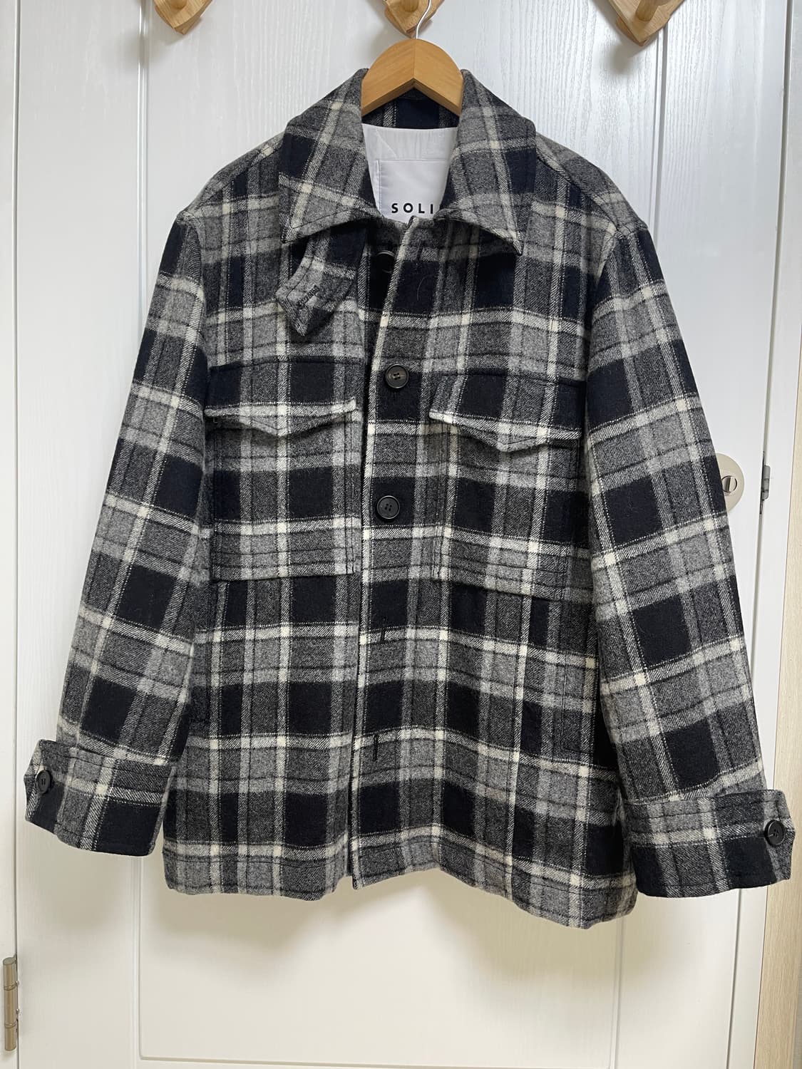 솔리드옴므 체크 자켓 상품이미지1