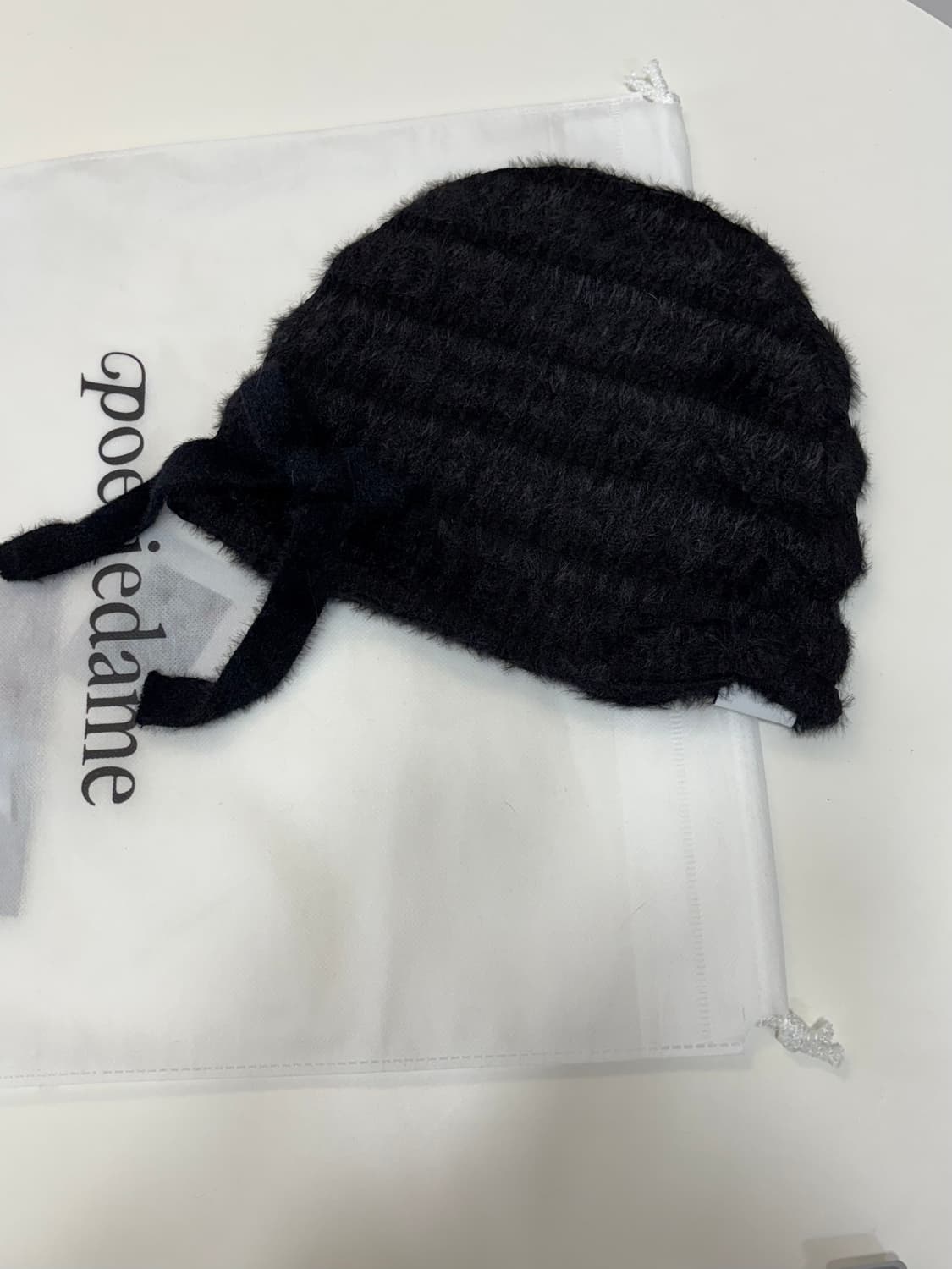 포애지담 보우 비니 블랙 상품이미지3