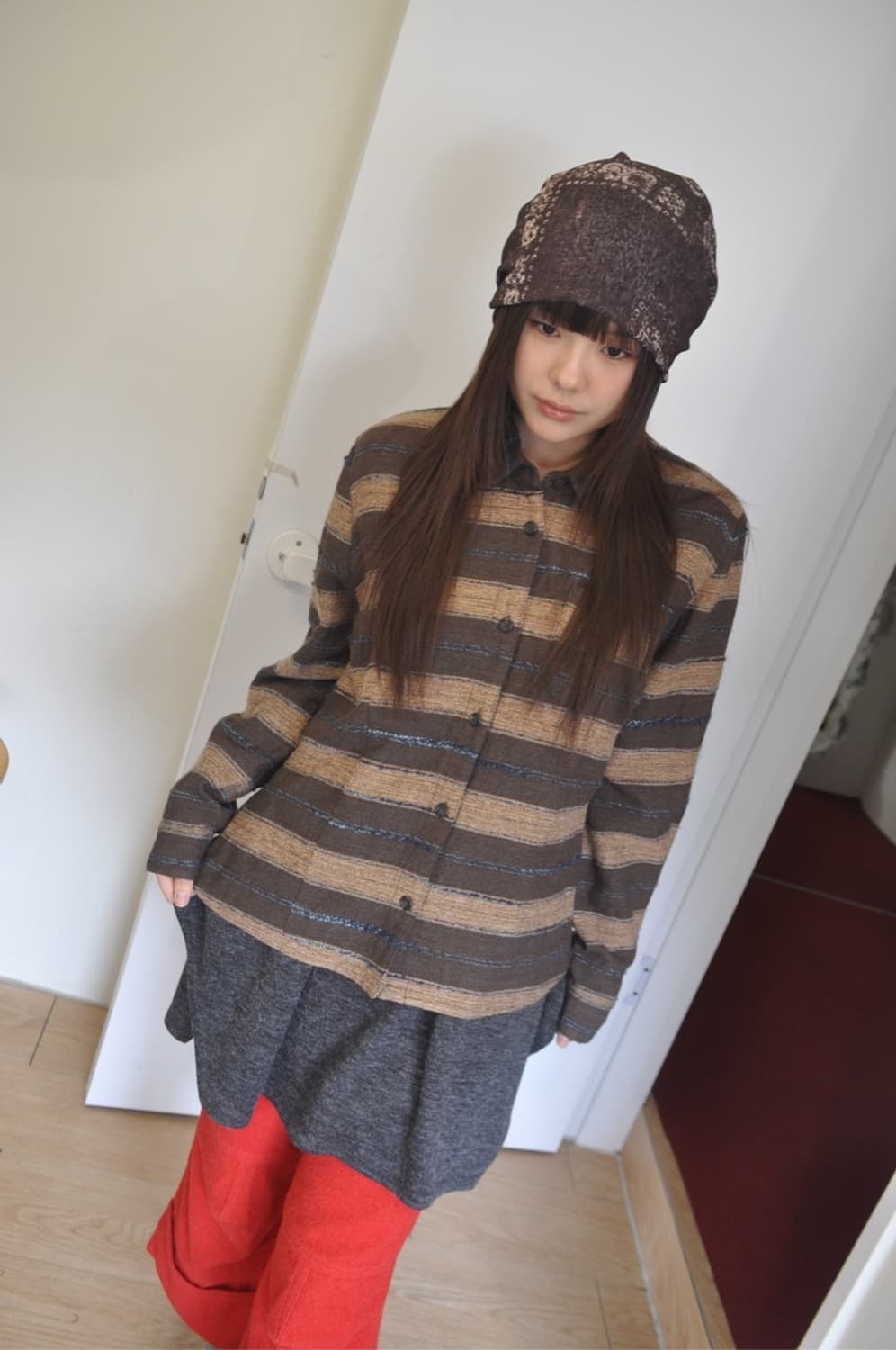 빈티지 브라운 셔츠 자켓 상품이미지4