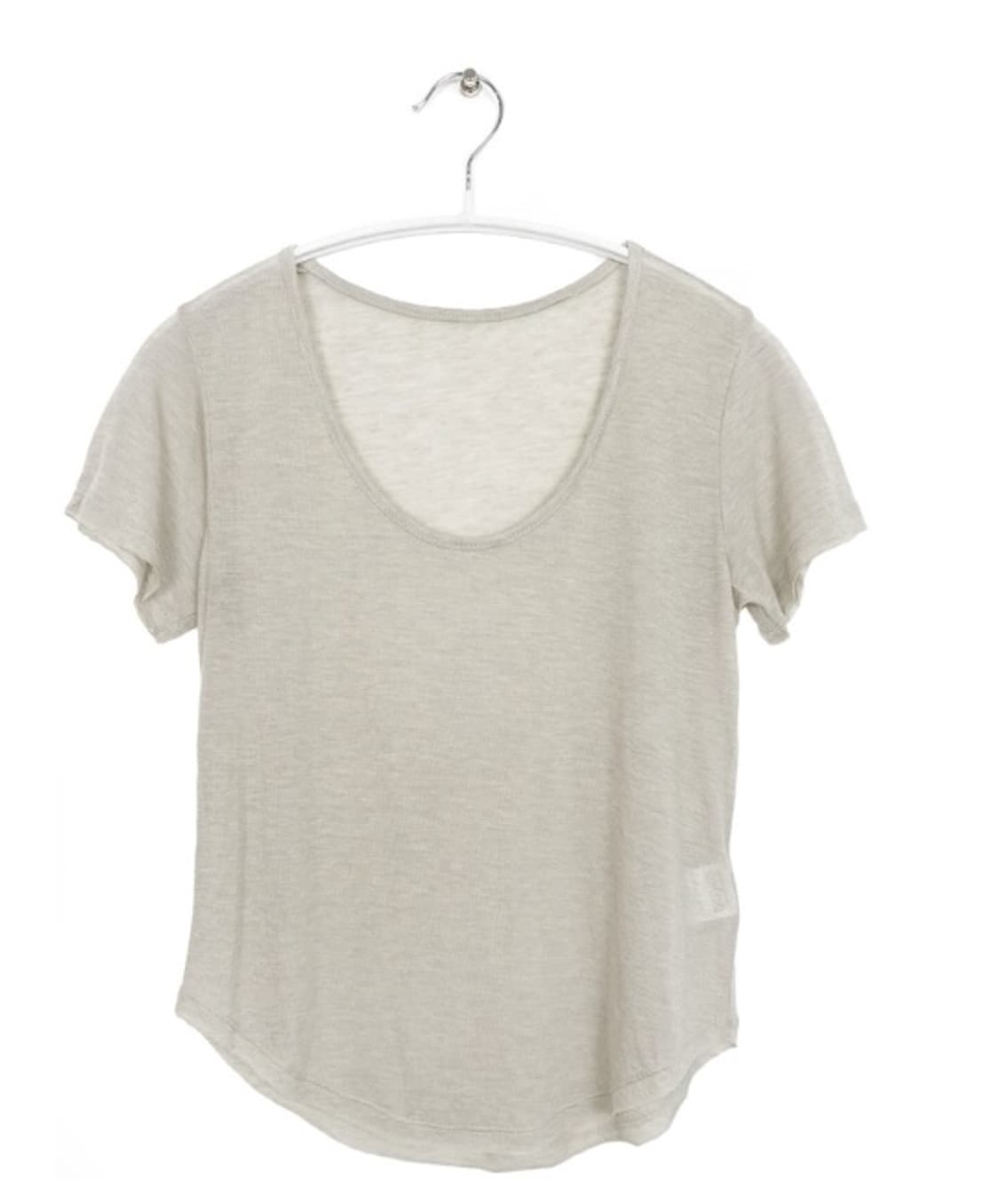 faerie cutting U neck half top beige 상품이미지1