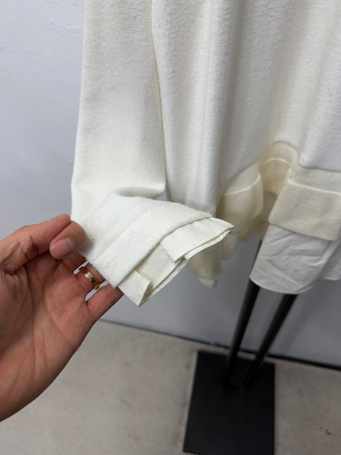 정품) O2nd 오즈세컨 한섬 니트 레이어드 셔츠 66 상품이미지4