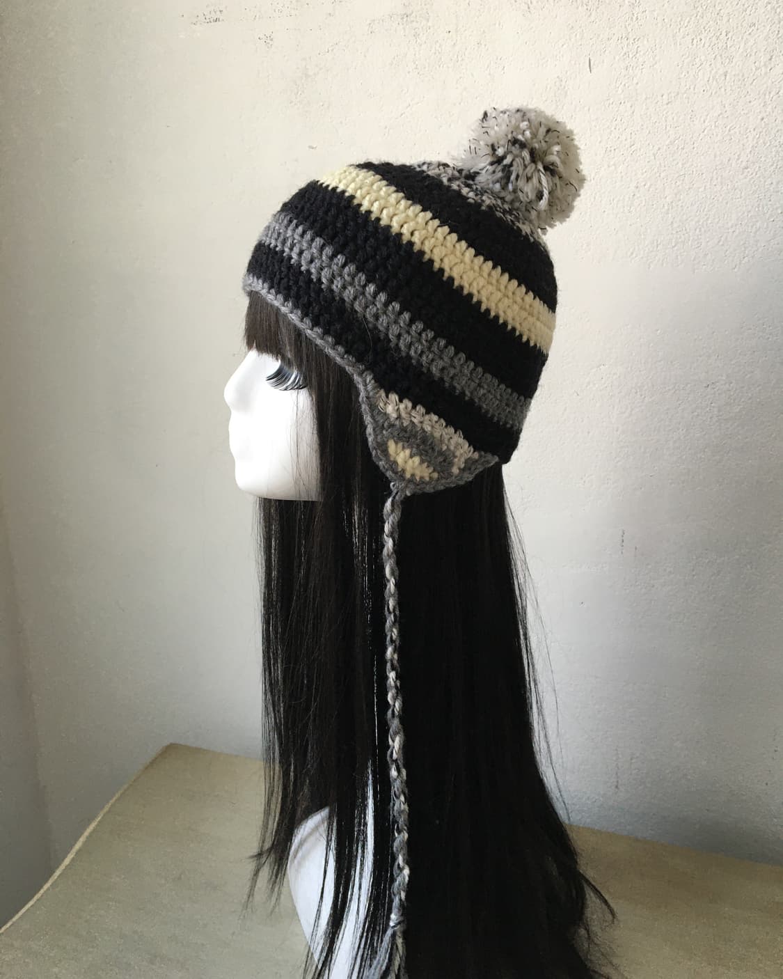 pom pattern knit beanie 상품이미지6
