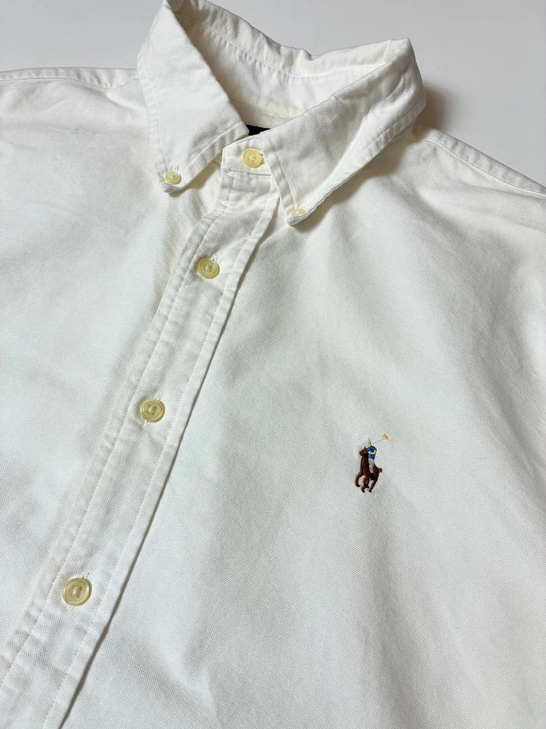 폴로 랄프로렌 옥스포드 자수 로고 화이트 셔츠 PN8092 상품이미지3