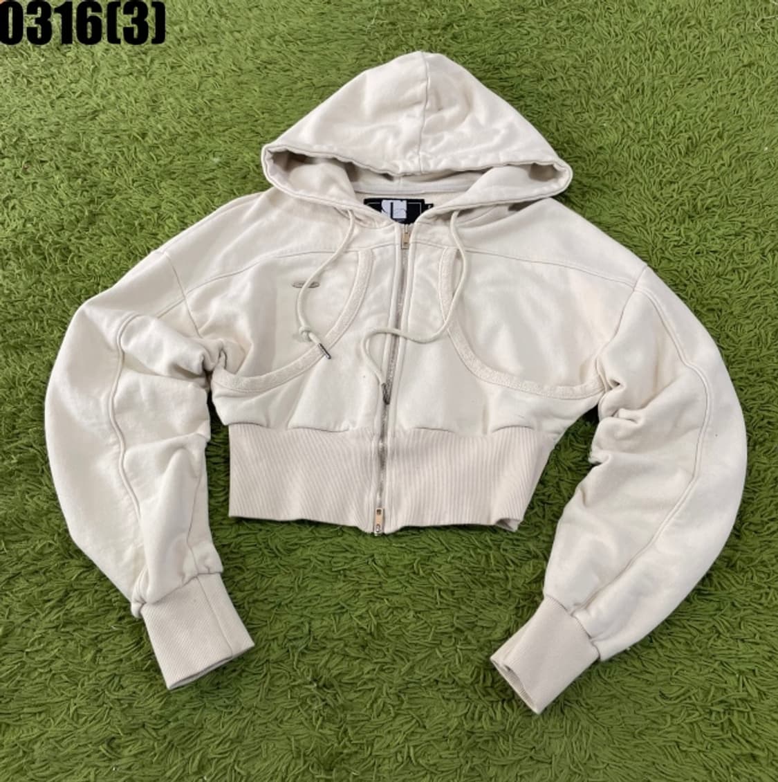 빈티지 크롭 후드집업 자켓 상품이미지1