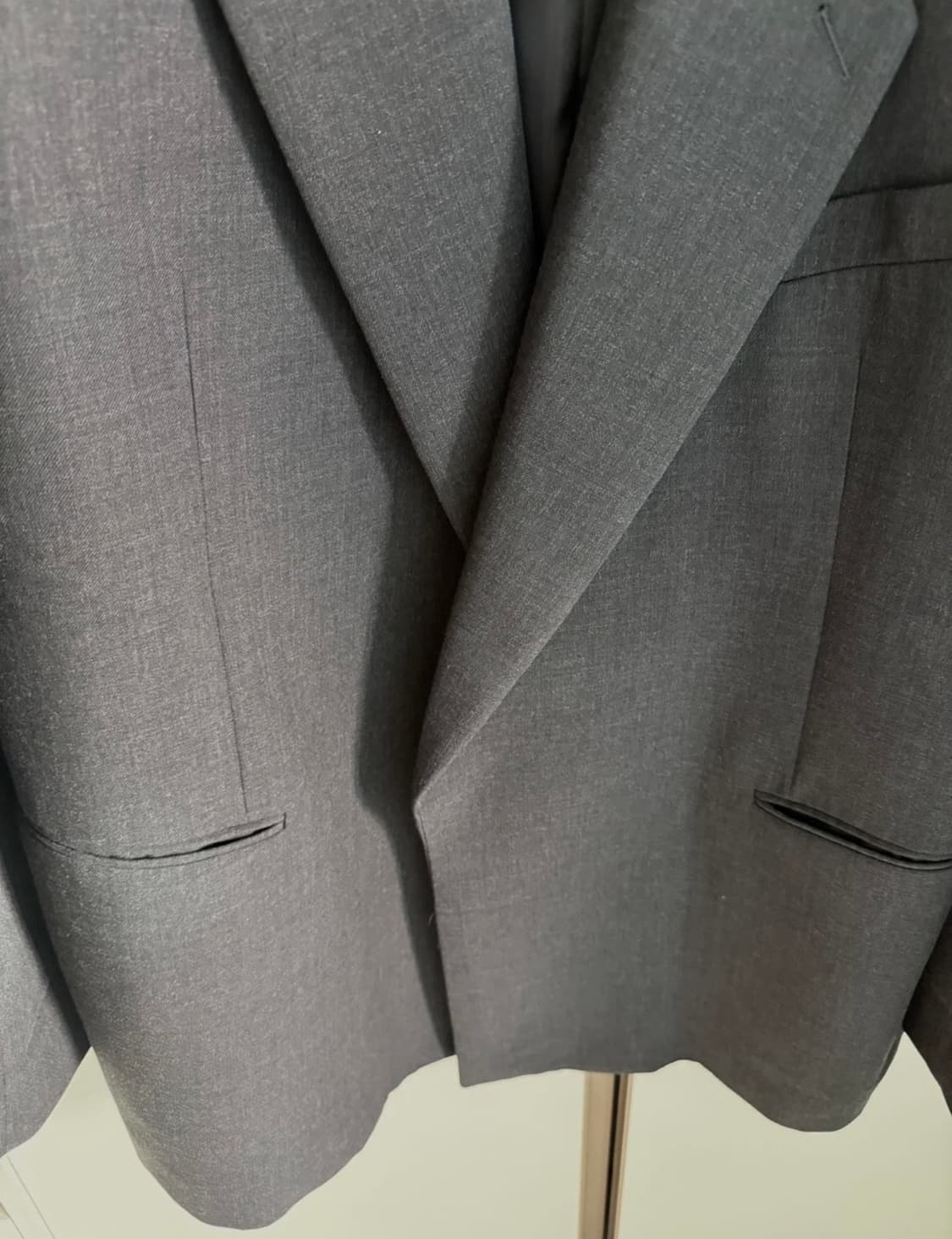 렉토 24fw 남성 울 블랜드 차콜 자켓 M 상품이미지3