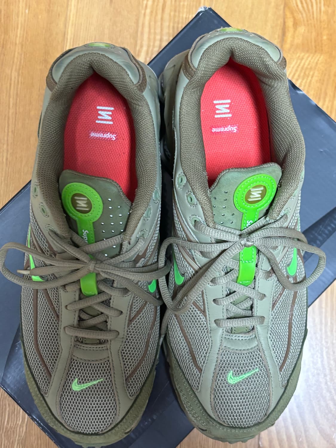 (270)나이키 슈프림 샥스 라이드 2 SP 뉴트럴 올리브 상품이미지3