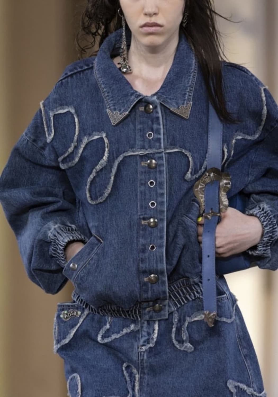 앤더슨벨 미오코 웨이브 데님 청자켓 상품이미지5