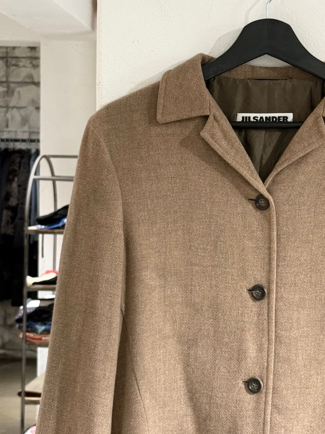 질샌더 브라운 캐시미어 투 포켓 블레이저 자켓 상품이미지2