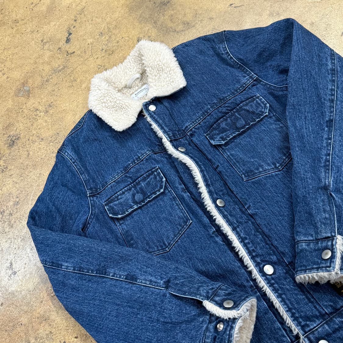 커버낫 데님 양털 카라 청 자켓  상품이미지1