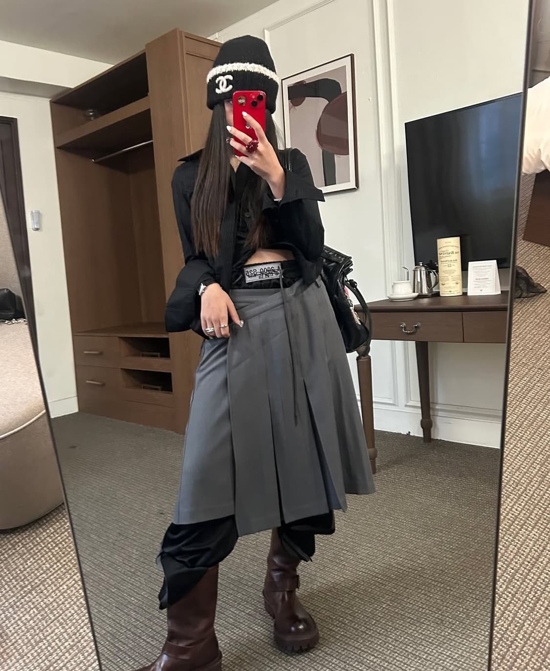 새상품) 2000아카이브 skirt+pants black 상품이미지1