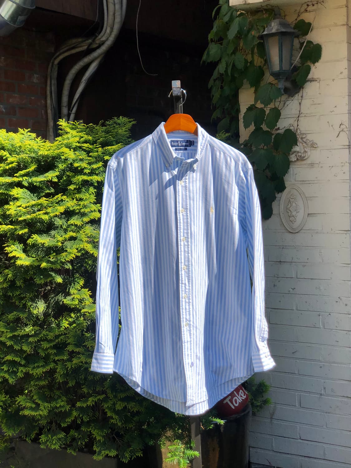 랄프로렌 옥스포드 스트라이프 버튼다운 셔츠 상품이미지1