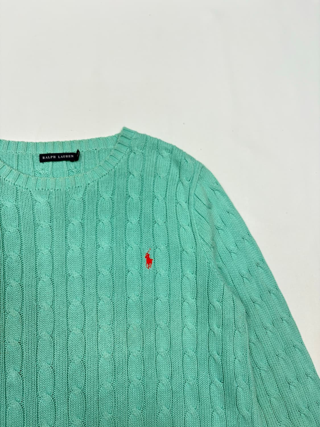 폴로 랄프로렌 민트 꽈베기 케이블 니트 상품이미지5