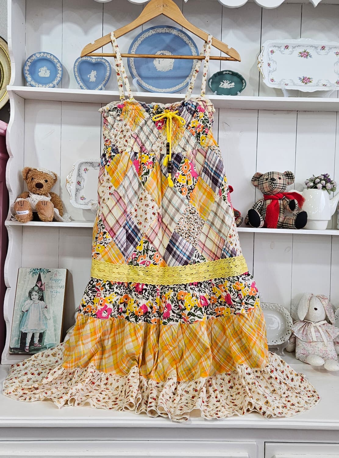 패치워크 원피스 상품이미지1