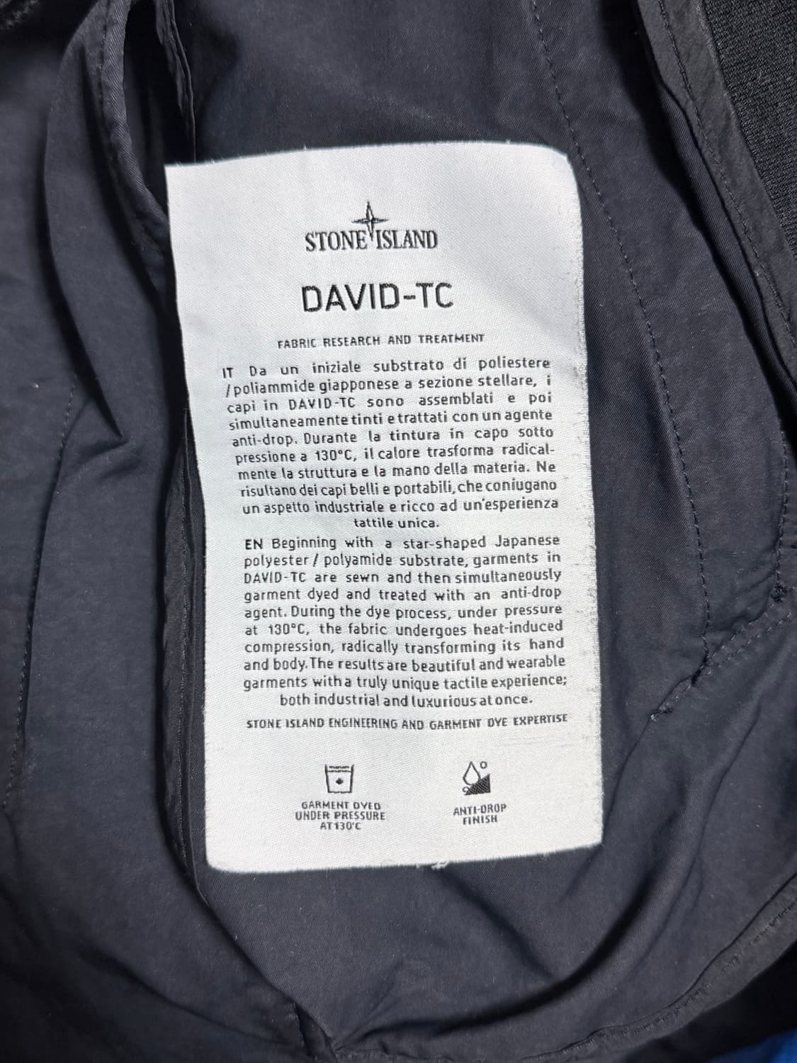 스톤아일랜드 다비드TC 코트 S 네이비 상품이미지4