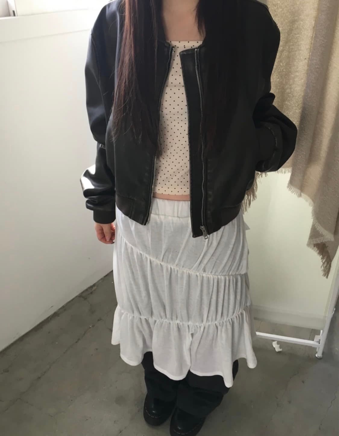 아워캐비넷 bloom 레더 자켓 상품이미지1