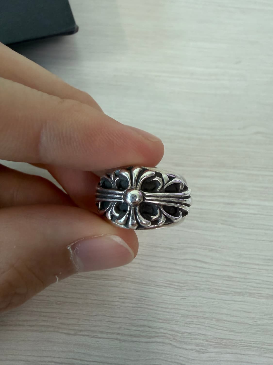 [us 6.5] 크롬하츠 플로랄 크로스 링 상품이미지1