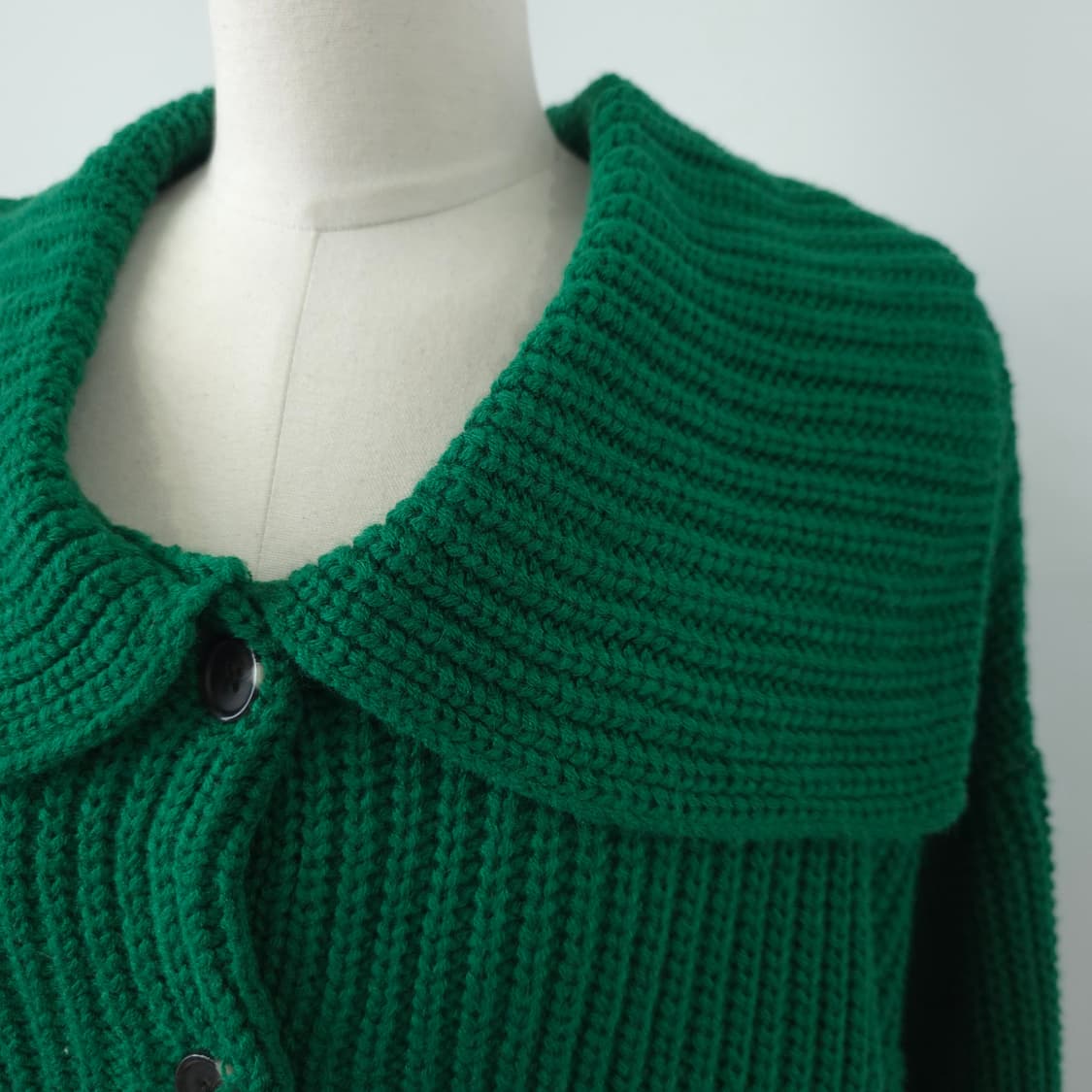 GRL그린 와이드카라 벌룬 니트 가디건 상품이미지7