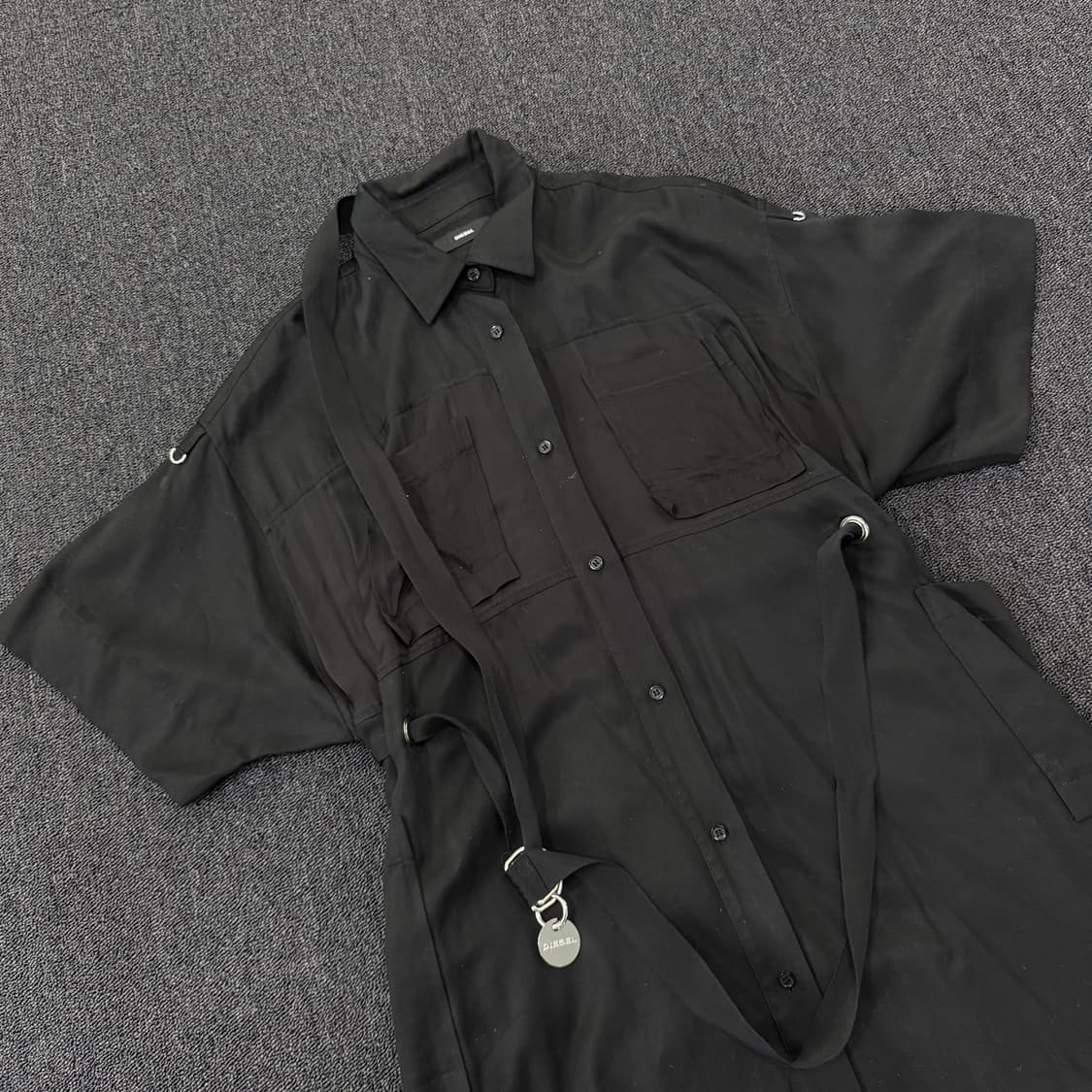 디젤 밸트링 디테일 셔츠 원피스  상품이미지2