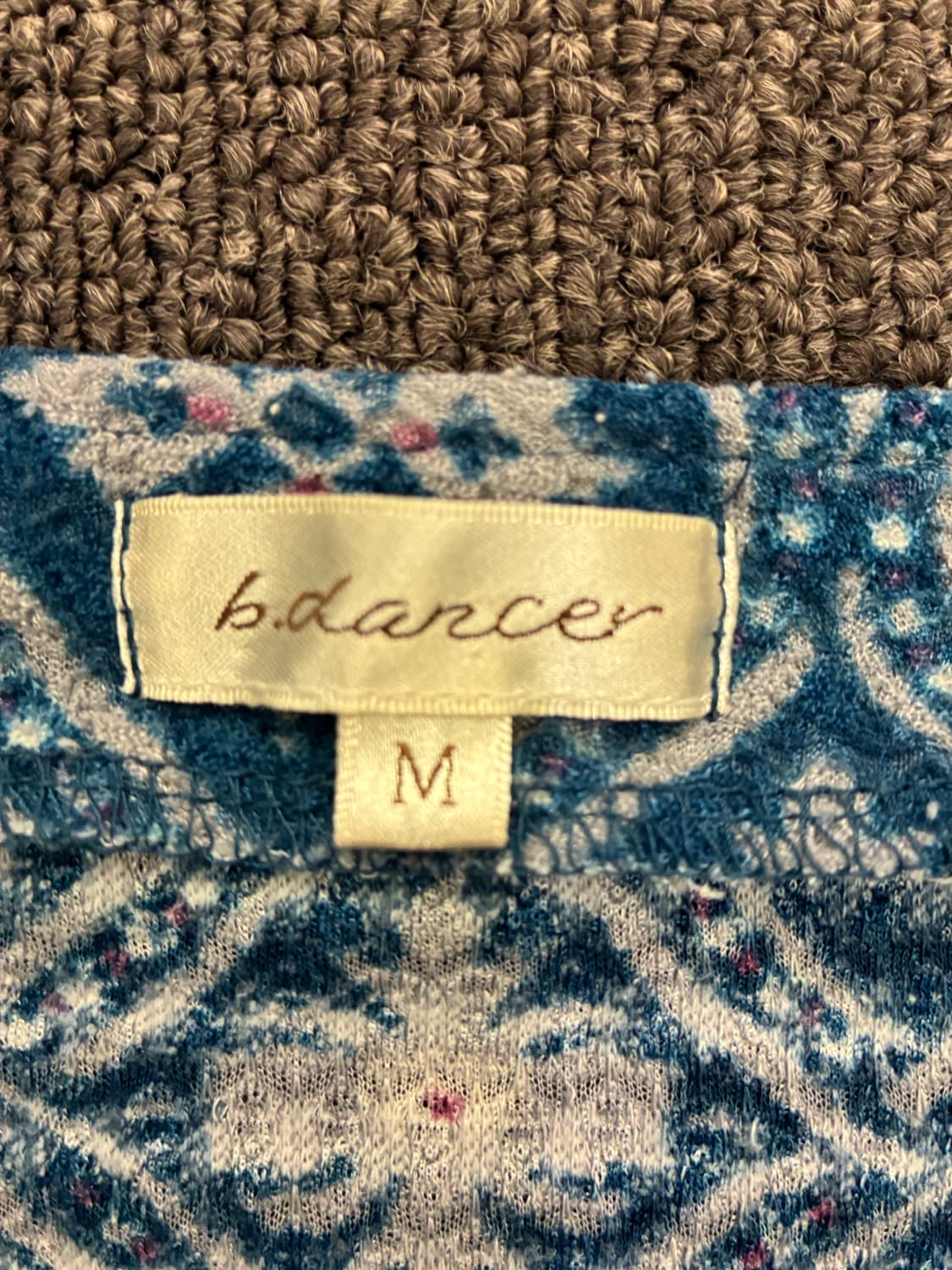 M)Japanese vintage 여성 에스닉 패턴 반팔 티셔츠 상품이미지6