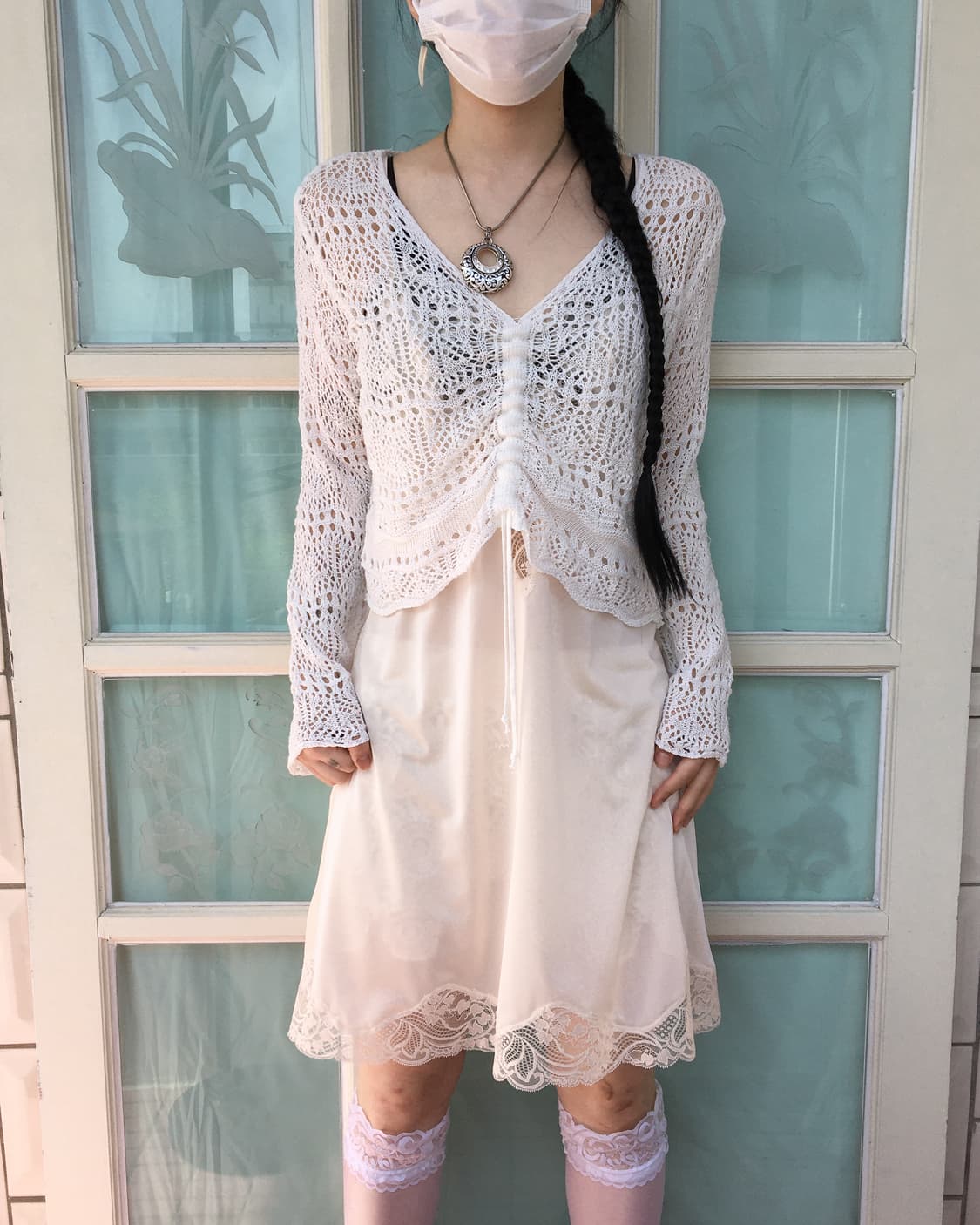 Lace point slip onepiece 상품이미지6