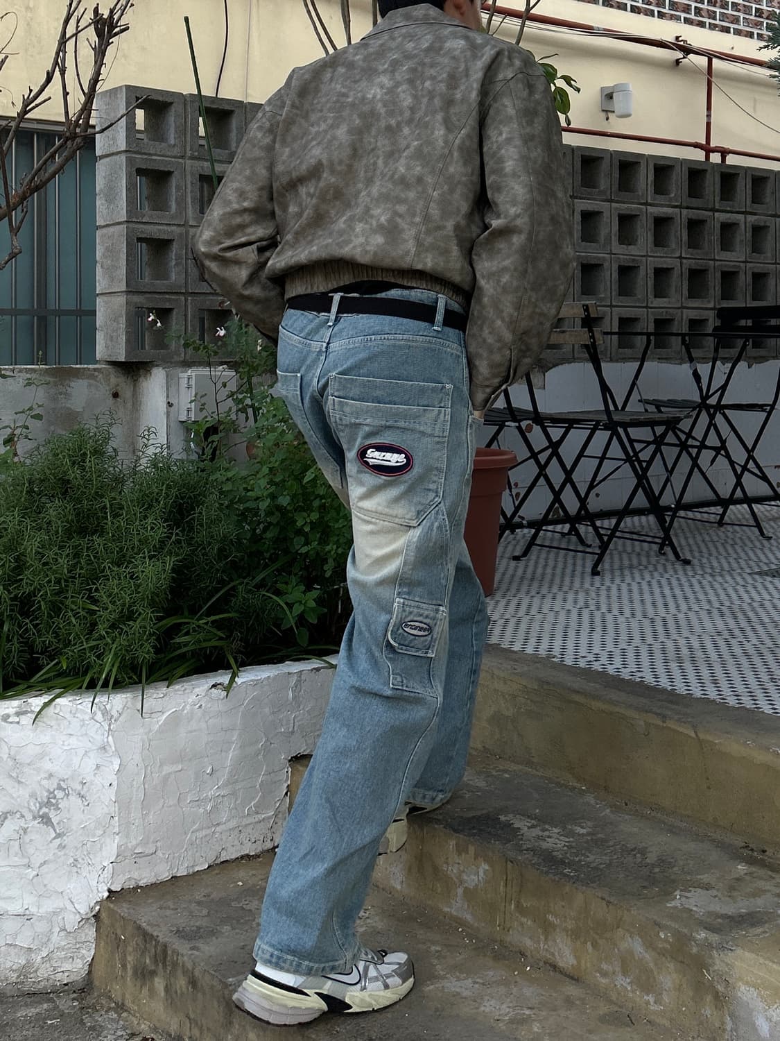 엔지니어 카펜더 데님 패치 팬츠 와이드 청바지 상품이미지2