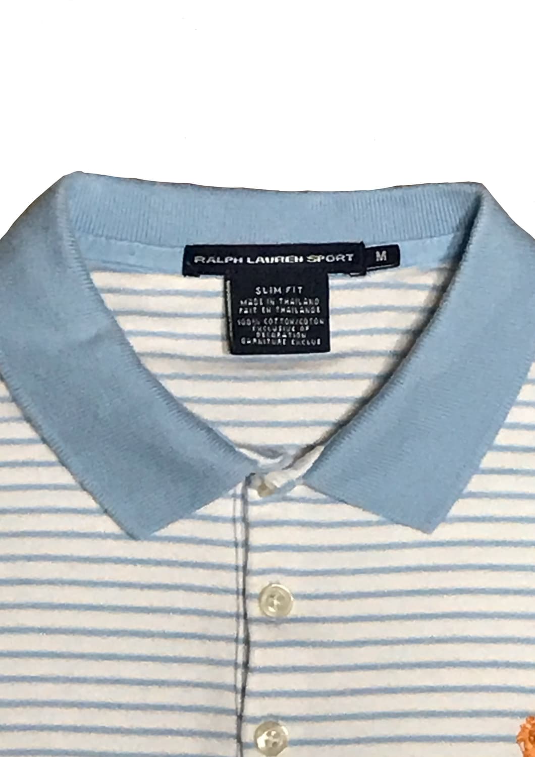 폴로 랄프로렌 베이비블루 스트라이프 슬림핏 티셔츠 상품이미지3