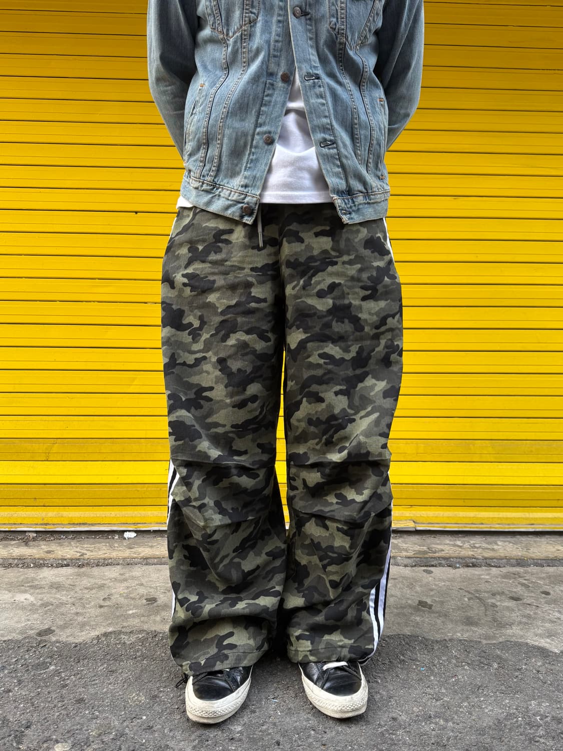 카모플라쥬 삼선줄 커스텀 팬츠 상품이미지1