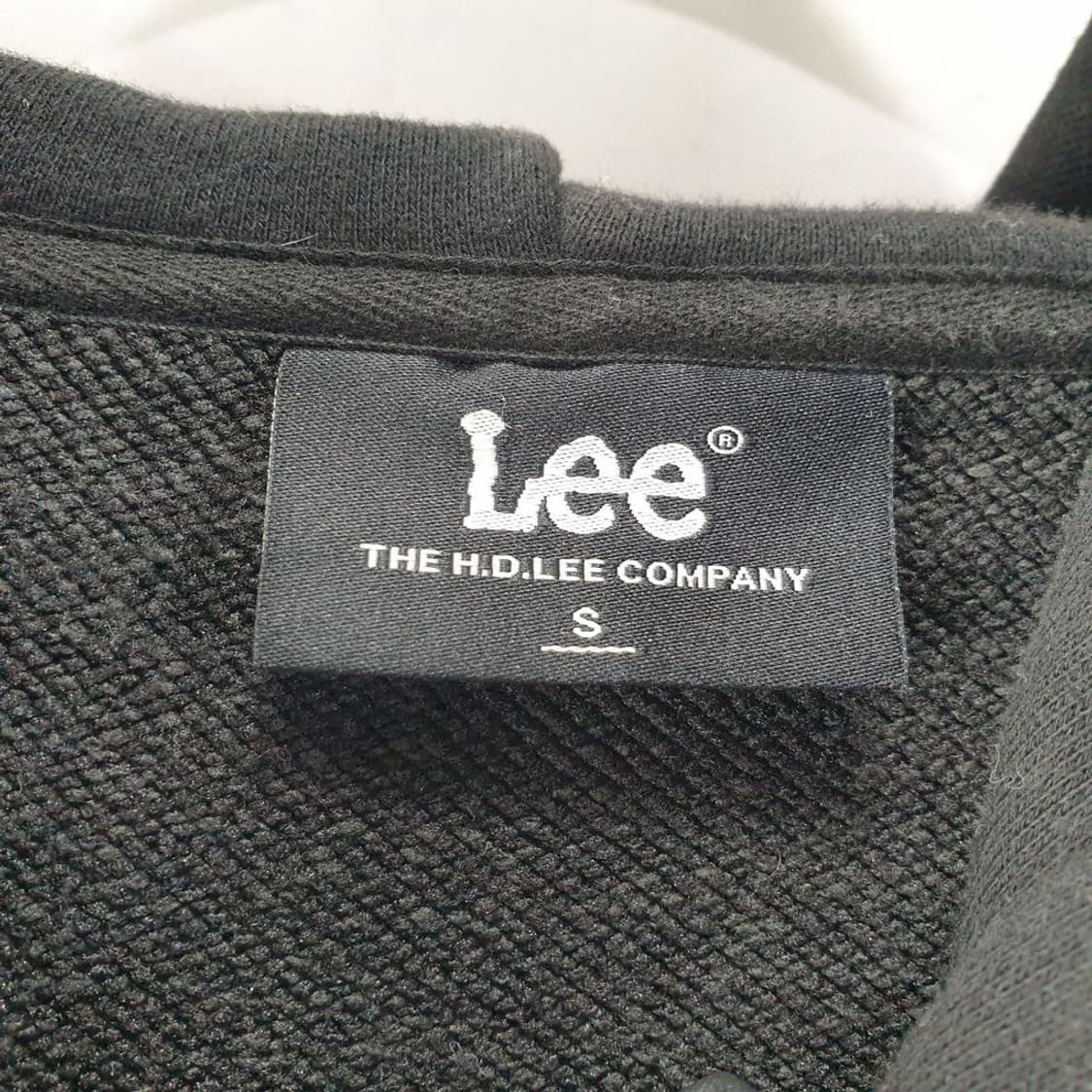 LEE 블랙 남자 후드 집업 S N4619 상품이미지3