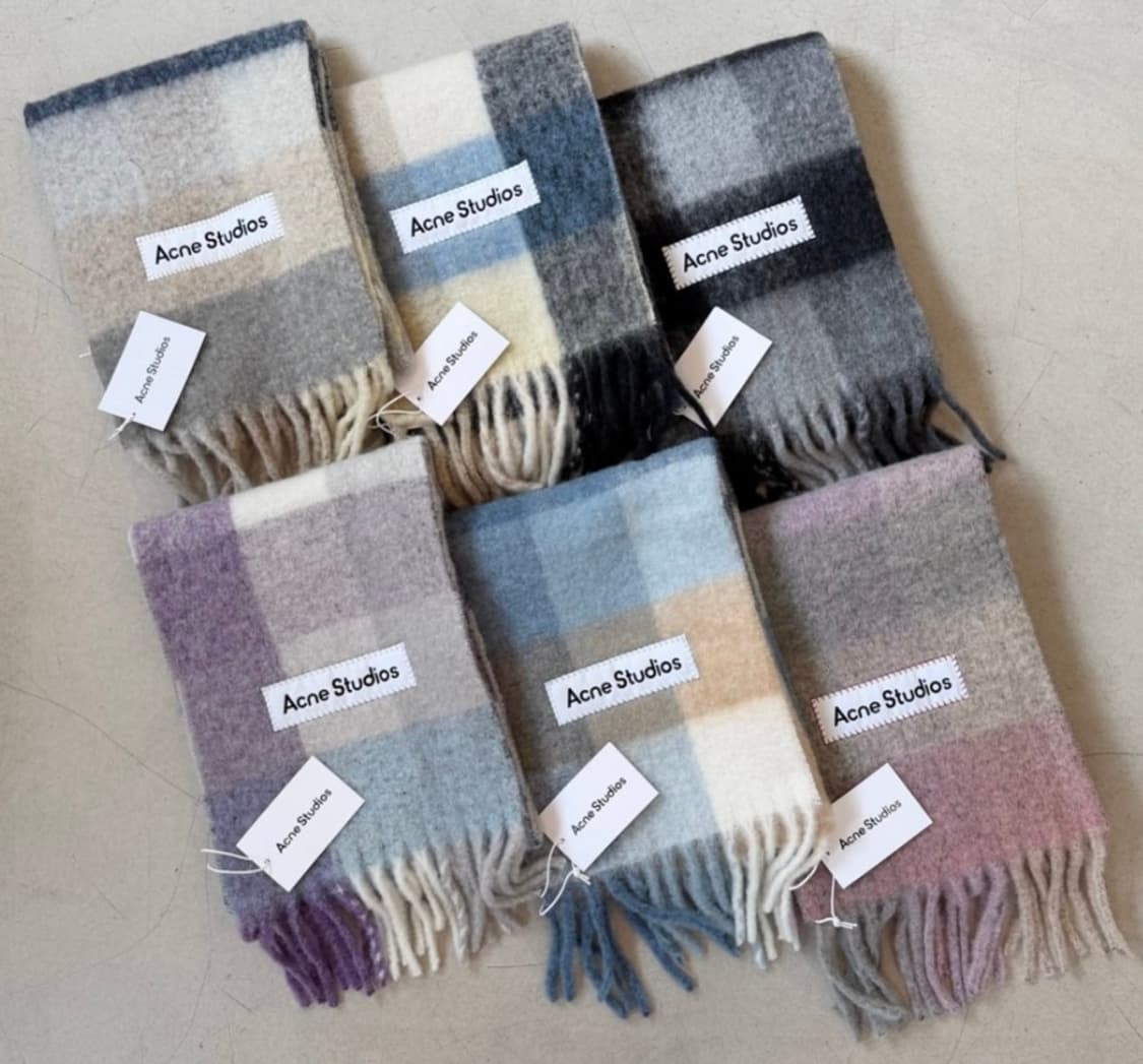 아크네 스튜디오 체크 알파카 모헤어 울머플러 스카프 남여공용 상품이미지7