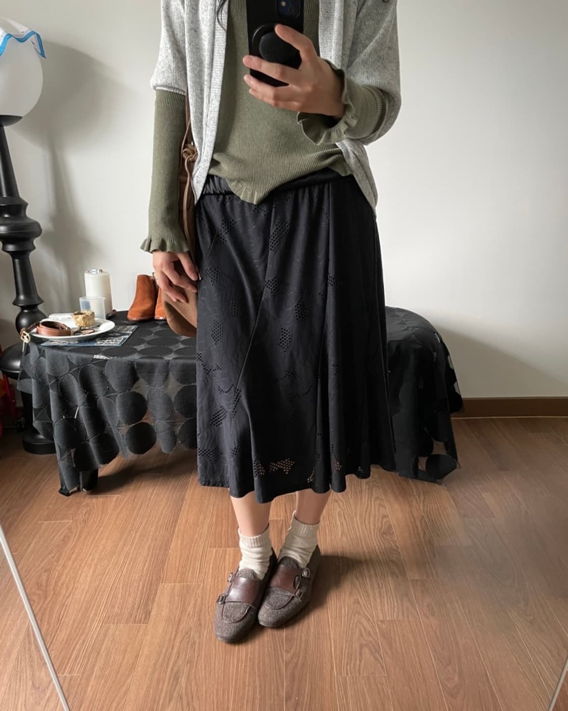 rose patterned skirt 상품이미지5
