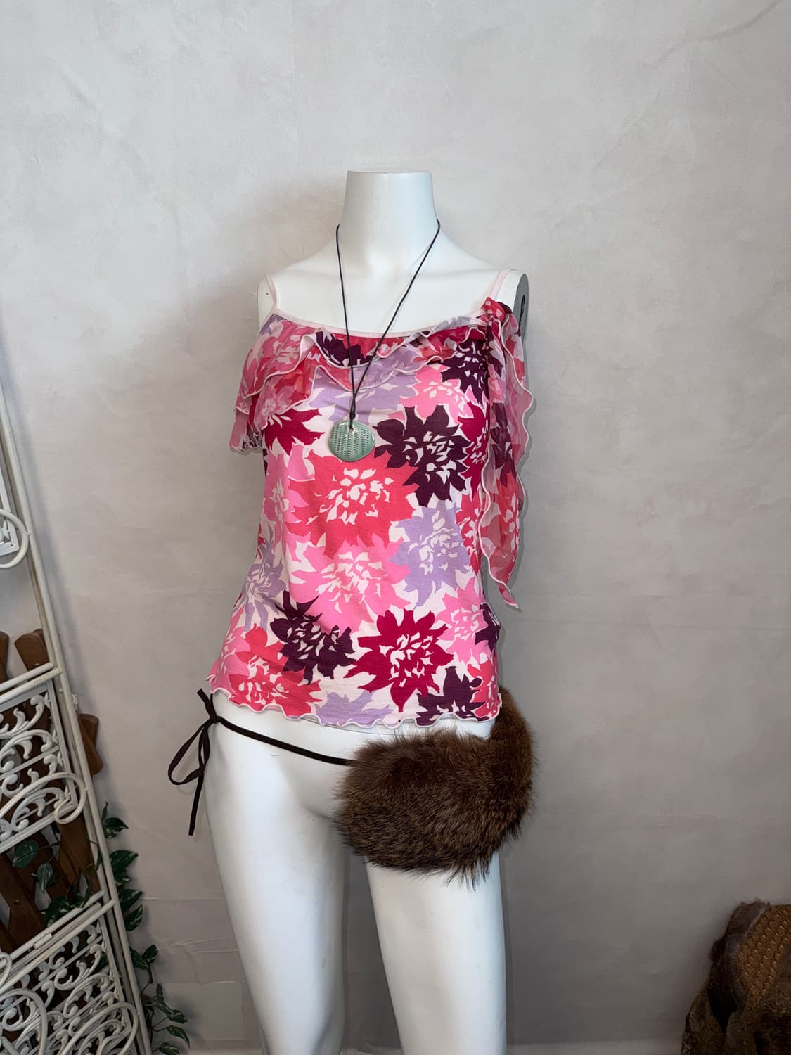 Michel Klein floral ruffle sleeveless 상품이미지1